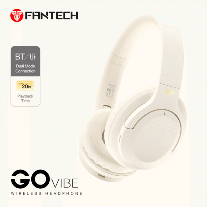 Audifonos Fantech GO Vibe WH05 Headphones Inalámbricos (Beiges) - Imagen 7
