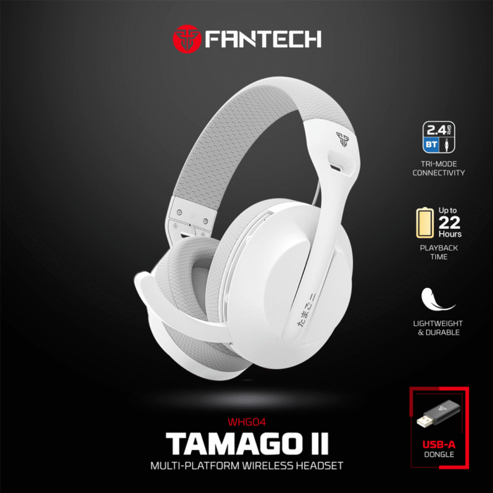 Audifonos Fantech Tamago II WHG04 Headsets Gaming Inalámbricos (Blancos) - Imagen 6