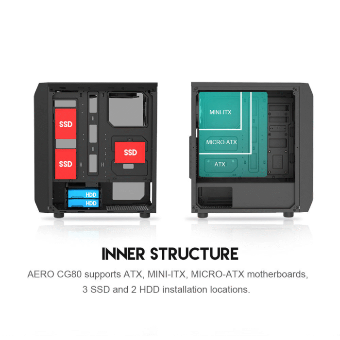 Case Computadora Fantech Aero CG80 Middle Tower ATX - Imagen 6