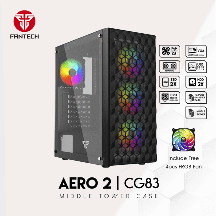 Case Computadora Fantech Aero2 CG83 Middle Tower ATX - Imagen 10