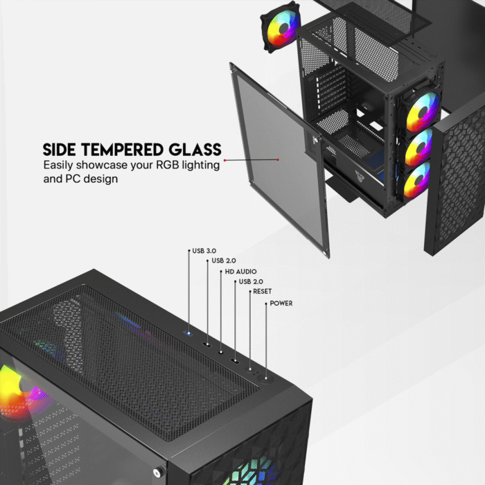Case Computadora Fantech Aero2 CG83 Middle Tower ATX - Imagen 9
