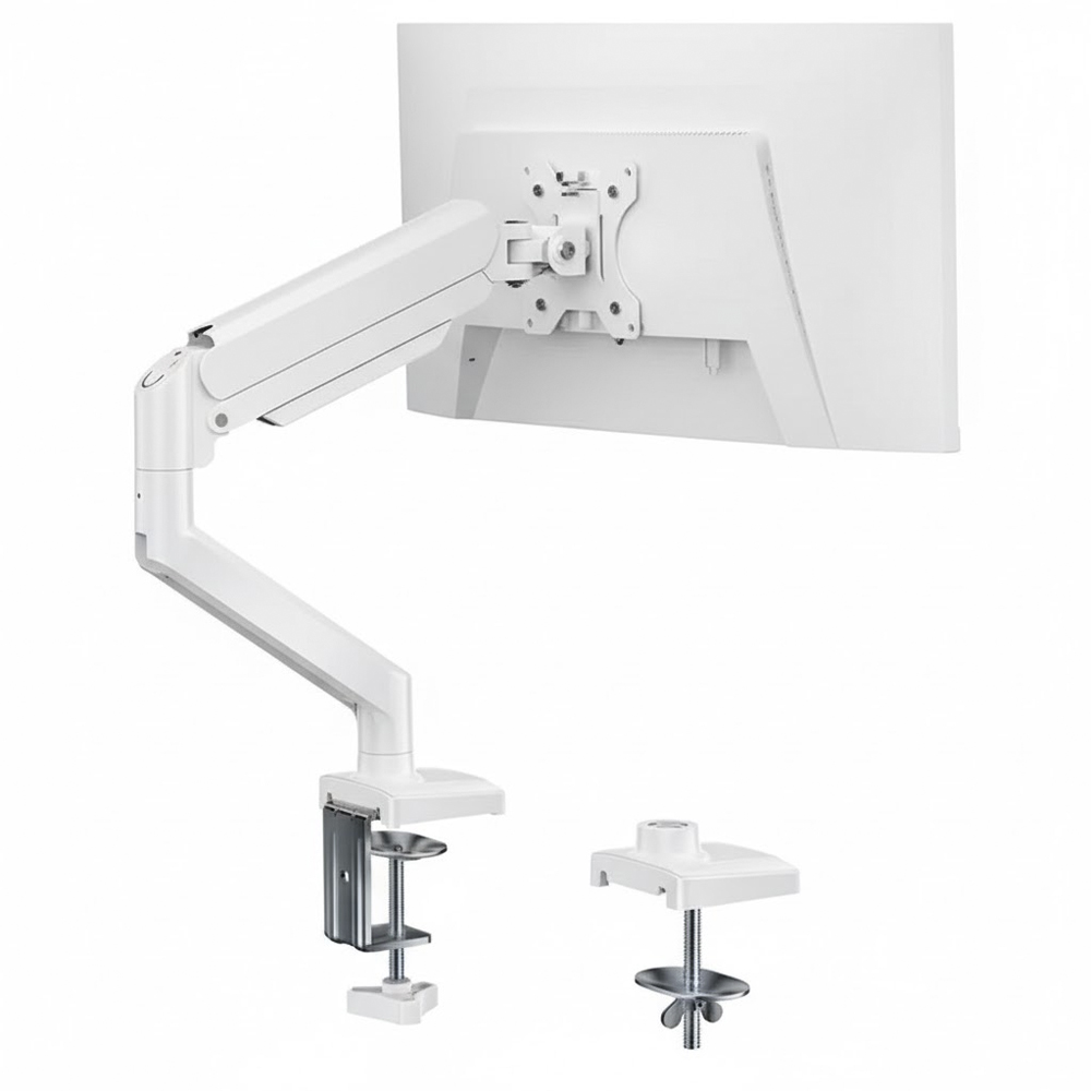 基本 CMYK Soporte Monitor Veltum MK1 Un Brazo (Blanco) - Imagen 1