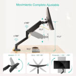 Soporte Monitor Veltum MK1 Un Brazo (Negro) - Imagen 2