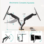 Soporte Monitor Veltum MK2 Doble Brazo (Negro) - Imagen 2