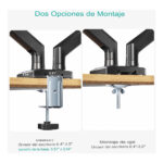 Soporte Monitor Veltum MK2 Doble Brazo (Negro) - Imagen 5