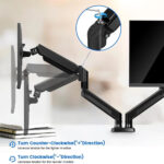 Soporte Monitor Veltum MK2 Doble Brazo (Negro) - Imagen 6