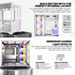 Case Computadora Fantech Lumina CG85X Mid Tower ATX (Blanco) - Imagen 6