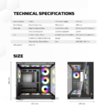 Case Computadora Fantech Lumina CG85X Mid Tower ATX (Negro) - Imagen 7