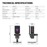 Microfono Fantech Leviosa Wave WMCX01 Inalambrico (Negro) - Imagen 3